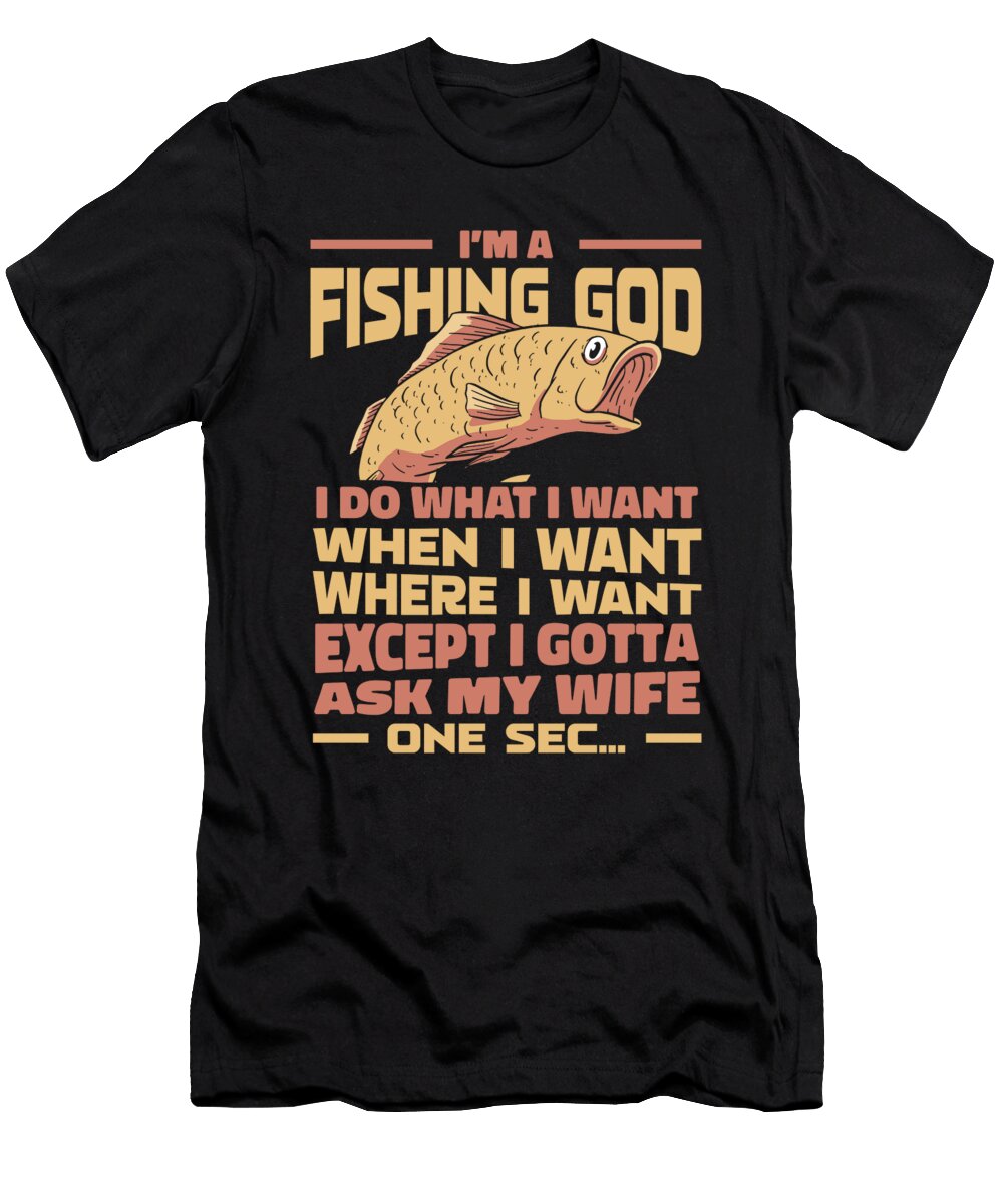 Fisherman Angling Angler Fishing Crazy Squirrel T-Shirt