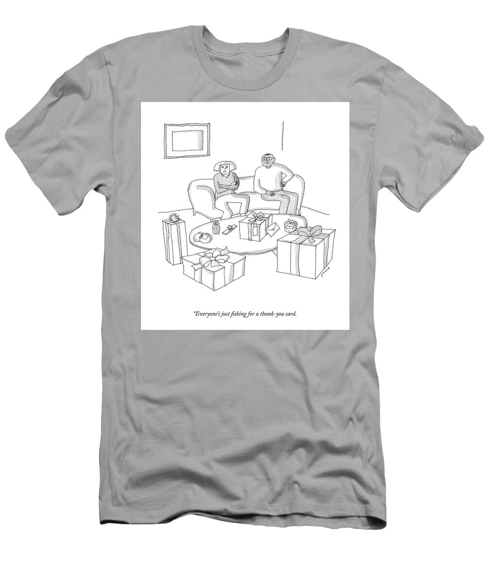 Fishing for a Thank You Card Liana Finck T-Shirt