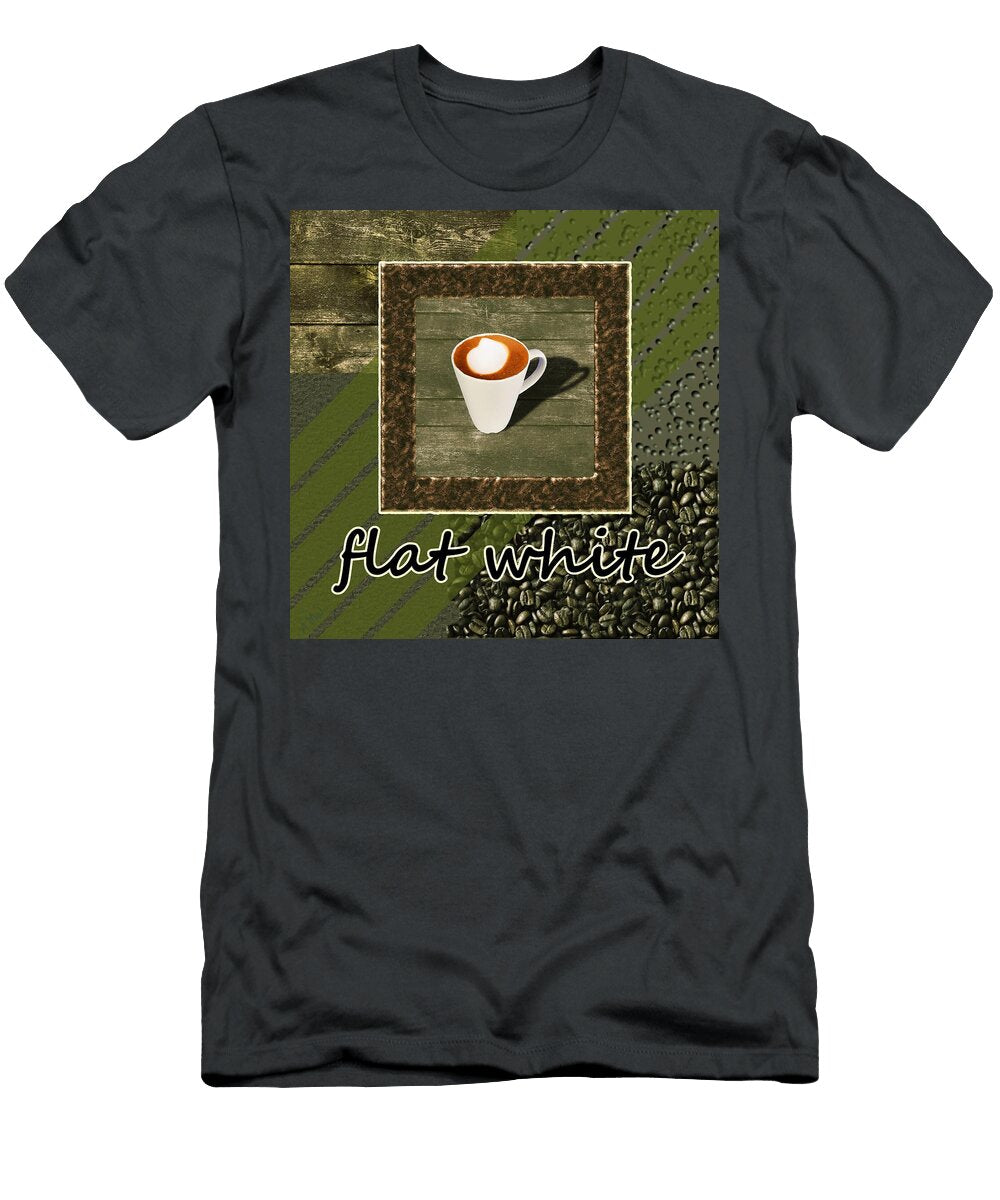 Flat White Coffee Art Green Anastasiya Malakhova T-Shirt