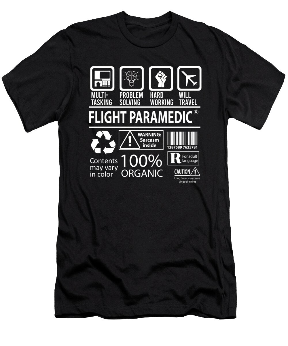 Flight Paramedic Multitasking Job Title Gift Item Shi Hu Kang T-Shirt