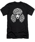 Floral Poodle Face Dog with Flowers Natalie Lidford T-Shirt
