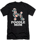 Floral Poodle Silhouette on Grey Studi Alex T-Shirt