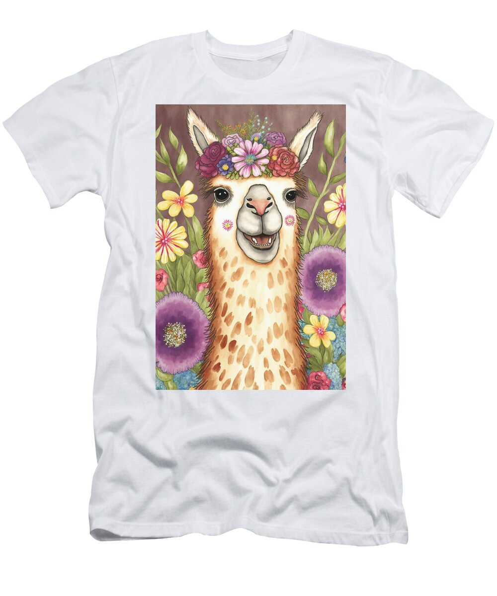 Flower Llama Lolly Lisa S Baker T-Shirt