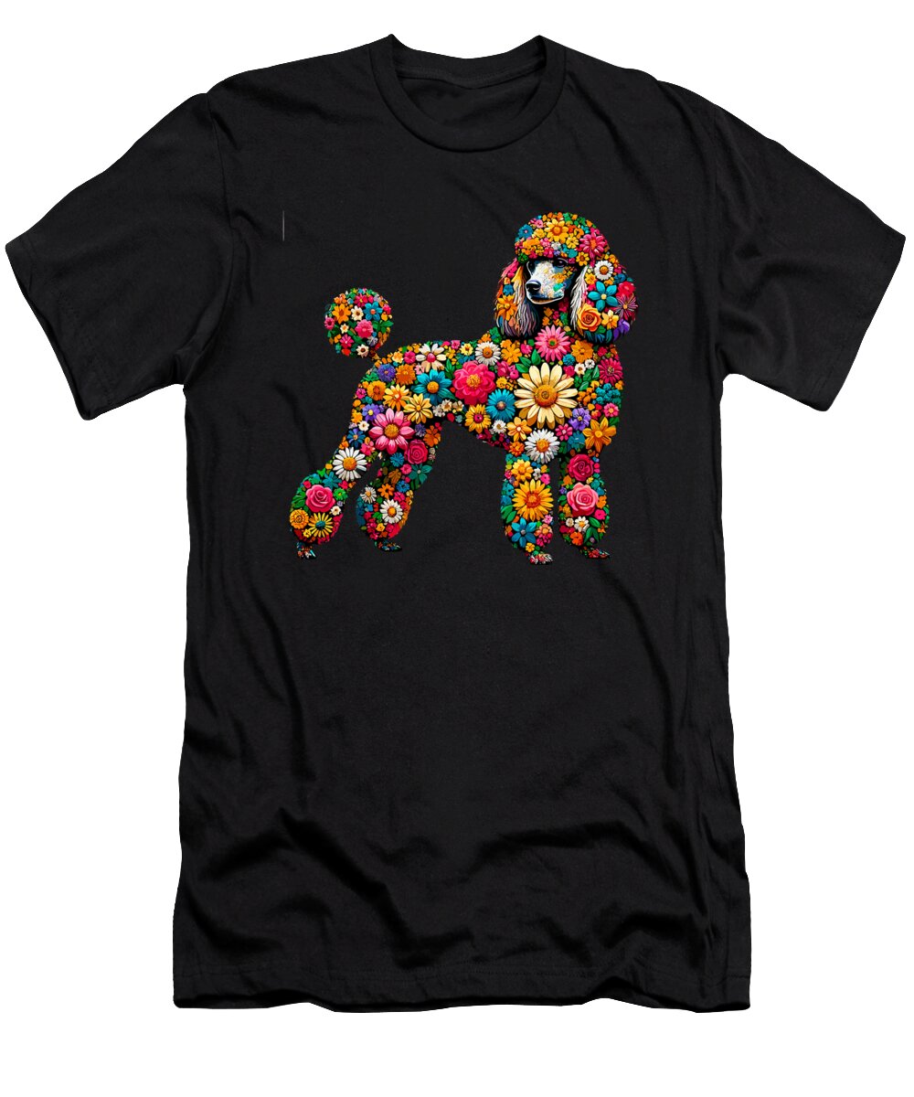 Flower Poodle Lovers Dogs Owner Poodle Dad Funny Sophie Eleanor T-Shirt