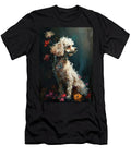 Flowers and Poodle Dog 01 Felecia Keith Felecia Keith T-Shirt