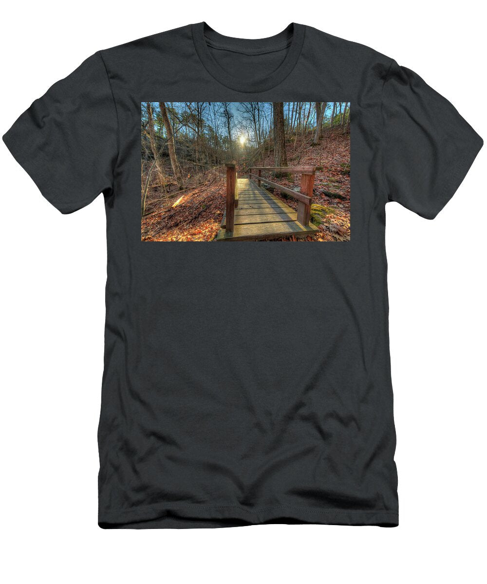 Foot Bridge Across Pickle Springs Larry Braun T-Shirt