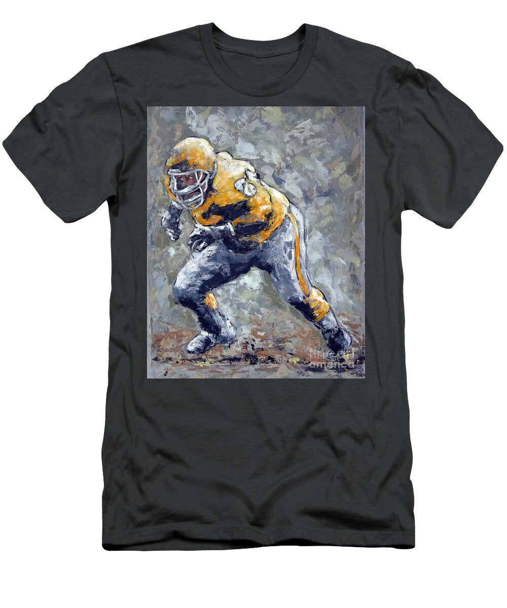 Football Art Player Lineman Oscar Robinson T-Shirt