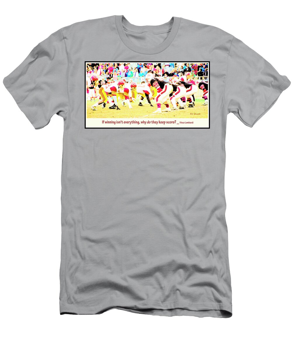 Football Line of Scrimmage a Gurmankin T-Shirt