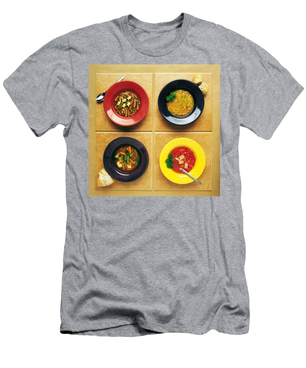 Four Dishes of Different Food Ron Nickel T-Shirt