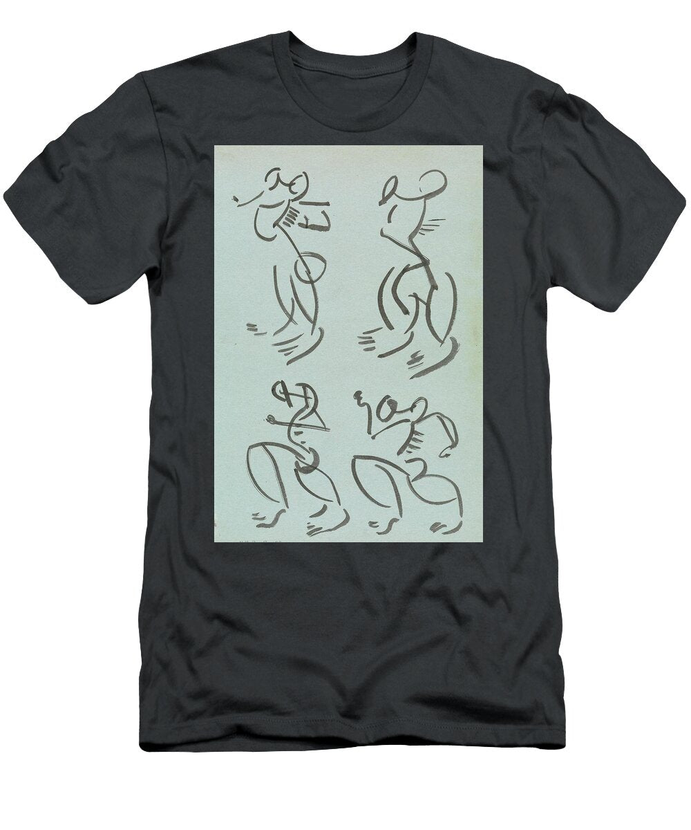 Four Studies of Dancing Figures Art Henri Gaudierbrzeska French T-Shirt
