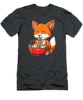 Fox Eating Ramen Ramen Noodle Lovers Fox Themed Black T-Shirt
