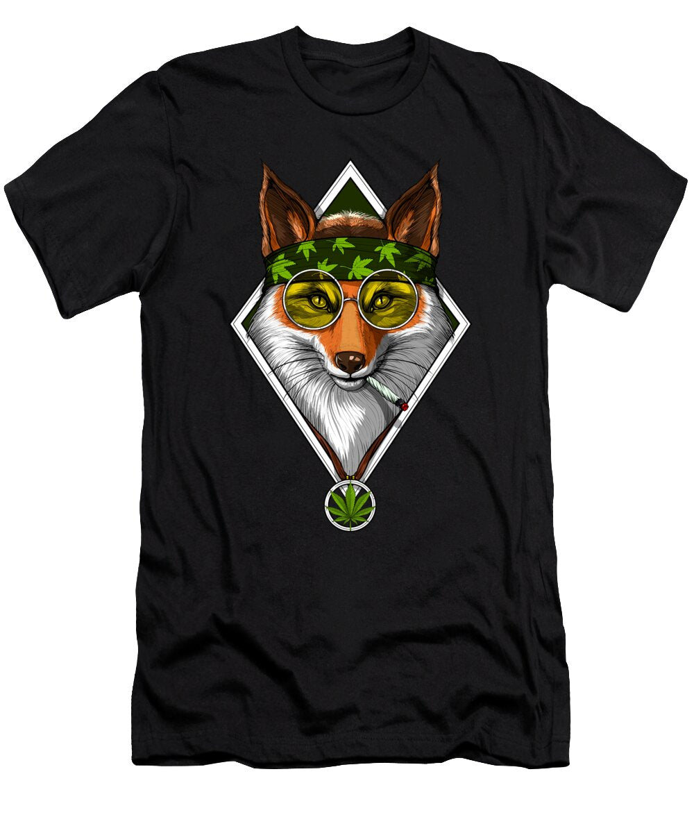 Fox Smoking Weed Nikolay Todorov T-Shirt