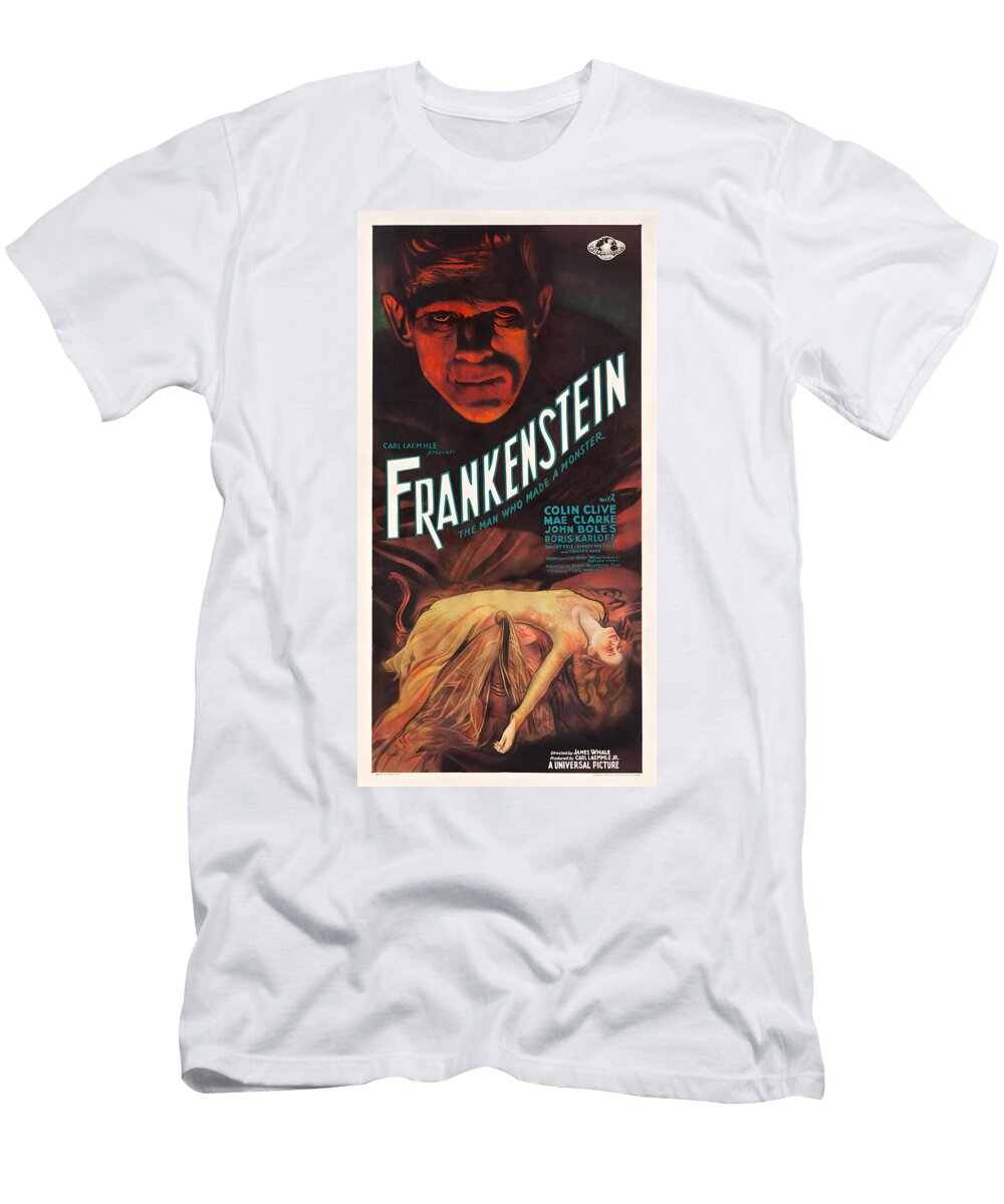 Frankenstein 1931 Horror Retro Movie Poster Upscaled T-Shirt