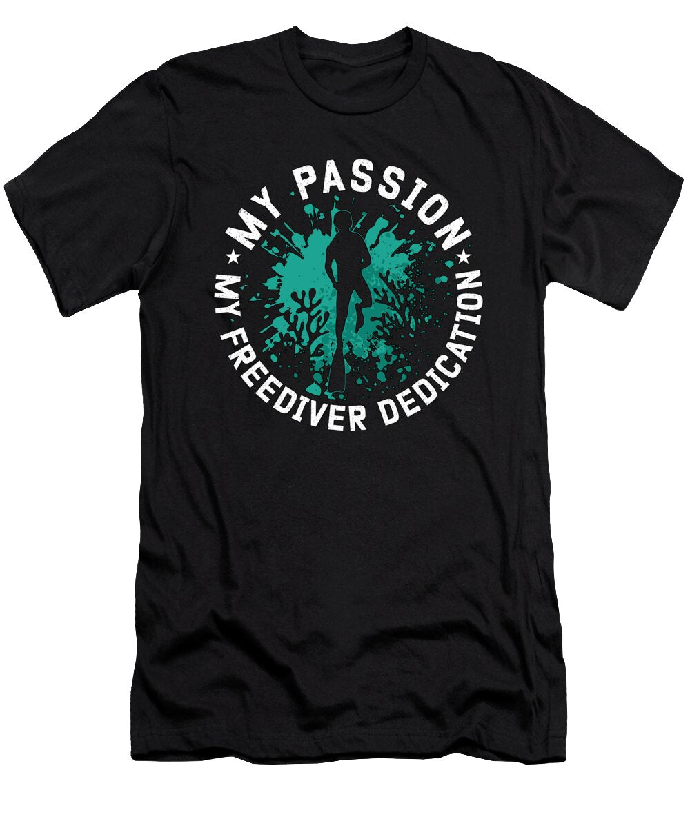Freediving My Passion My Freediver Apnea Diving Tshirtconcepts Marvin Poppe T-Shirt