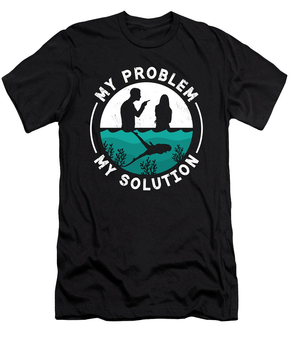 Freediving My Problem My Pictogram Mom Dad Diving Tshirtconcepts Marvin Poppe T-Shirt