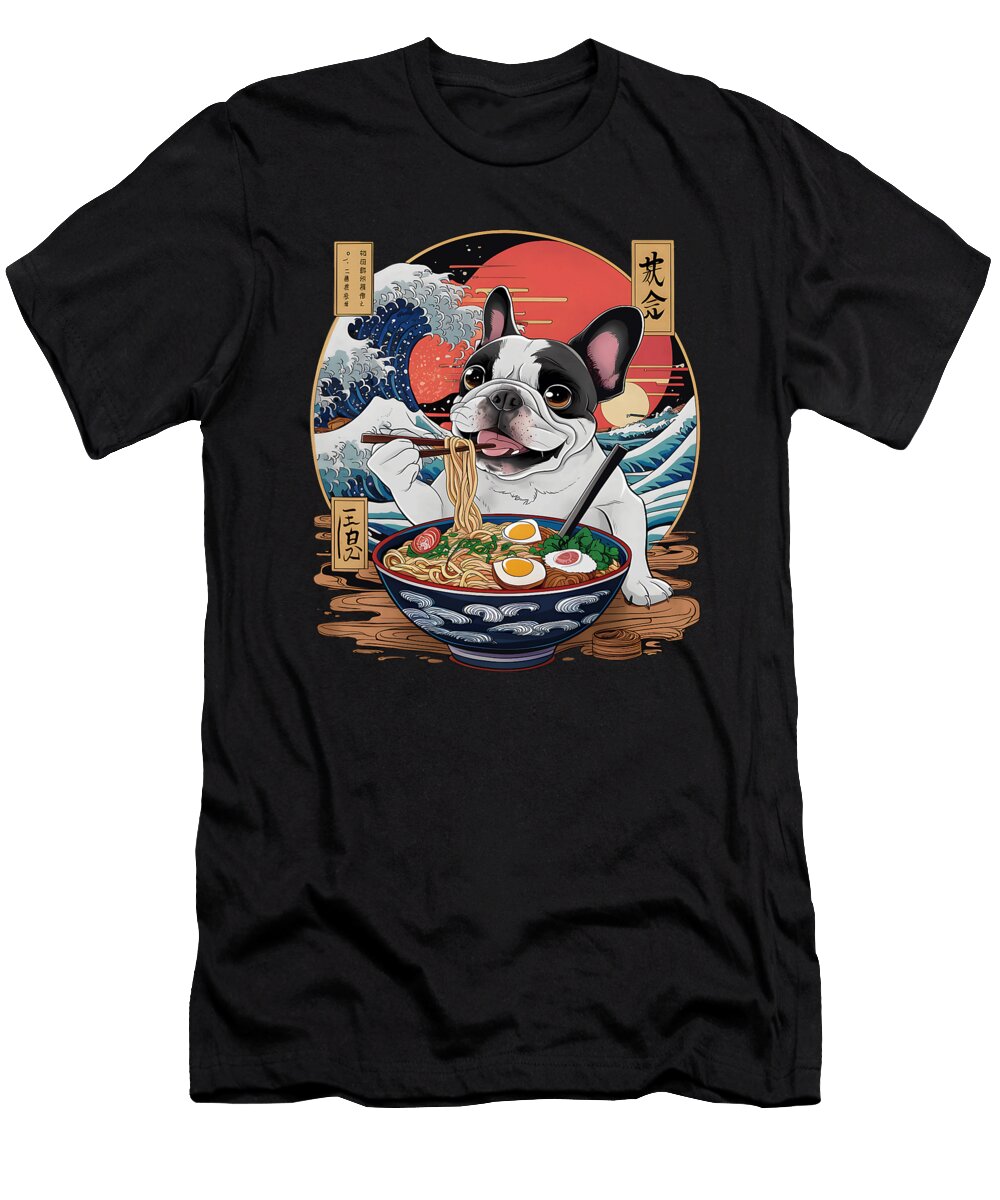 French Bulldog Frenchton Terrier Ramen Noodle Zyneu Gangd T-Shirt