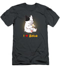 French Bulldog I Love Boba Bubble Milk Tea Dog Cute Lark Raven T-Shirt