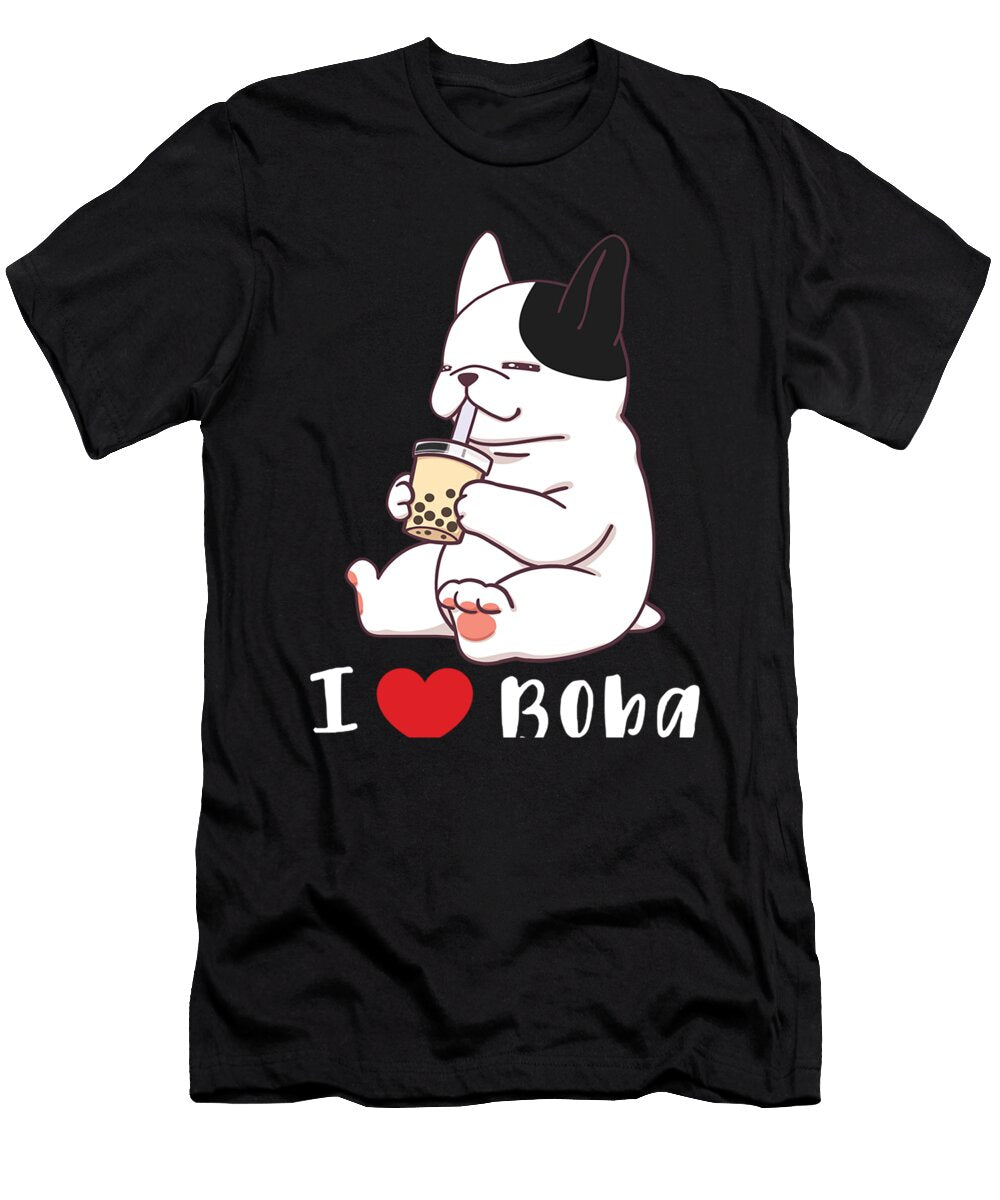 French Bulldog Loves Boba Bevan Skhyler T-Shirt