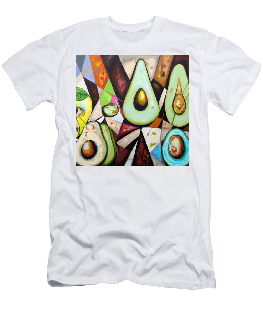 Fresh Avocado Healthy Food Art Stellart Studio T-Shirt