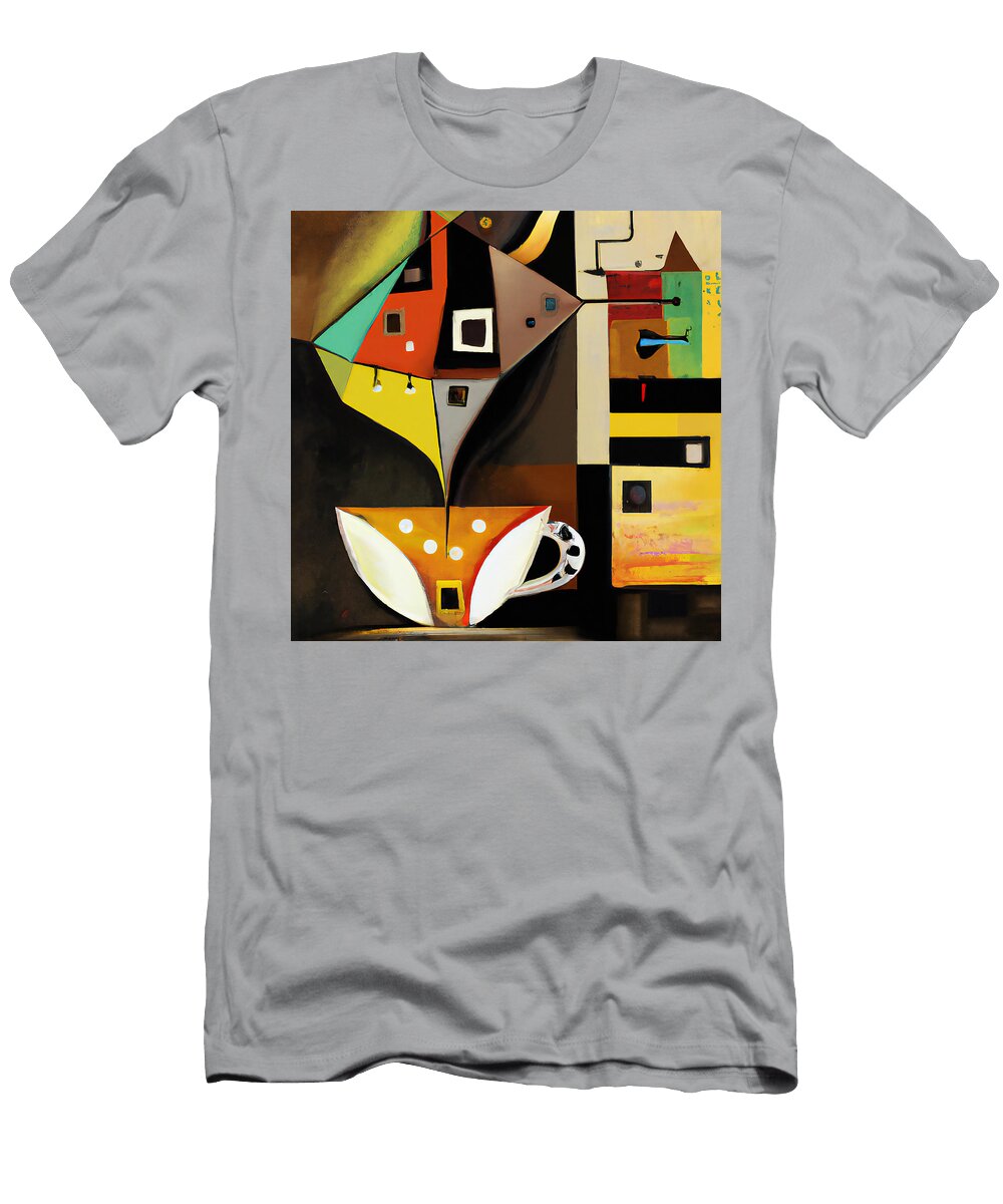 Fresh Cappuccino Coffee Colorful Art Stellart Studio T-Shirt