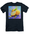 Fresh Lemons on a Purple Background Imogha Furr T-Shirt