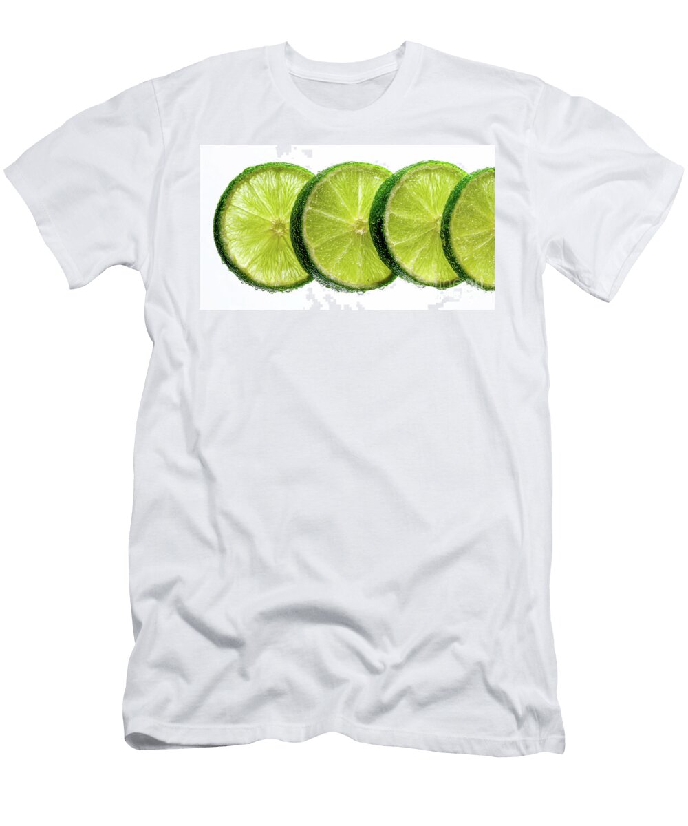 Fresh Lime Slices Arranged Neatly Beautiful Things T-Shirt
