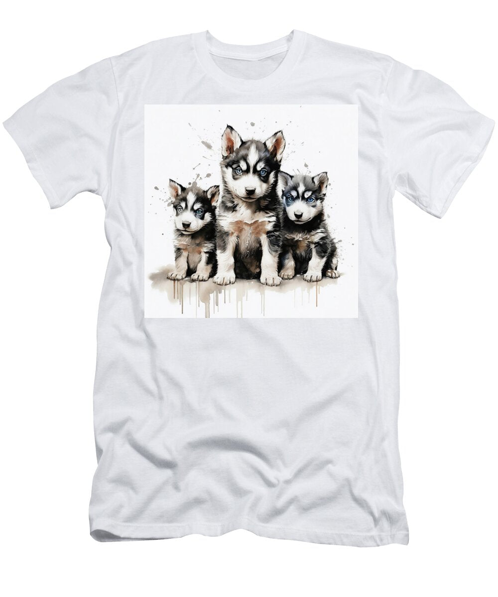 Friendly Siberian Husky Puppy Dogs 002 Raimon Paladino Raimon Paladino T-Shirt