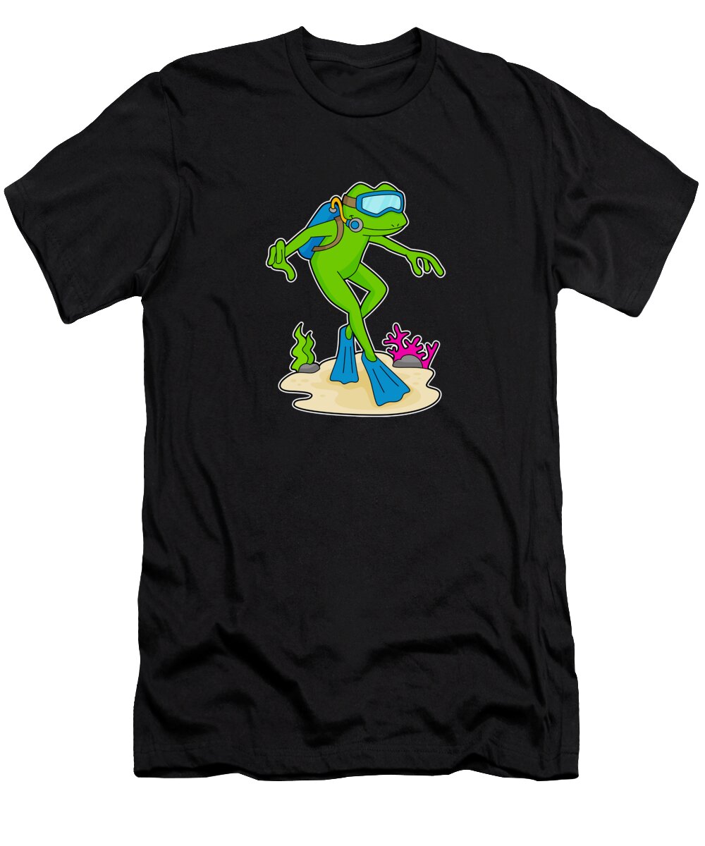 Frog Diver Swimming Fins Taylor Russell T-Shirt