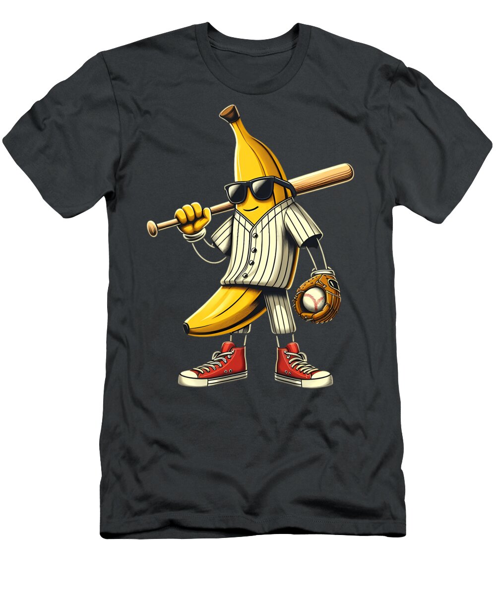 Fruit Lover Banana Playing Baseball Quang Vu T-Shirt