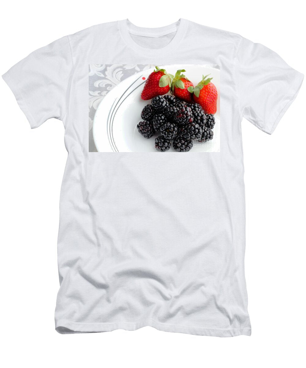 Fruit V Strawberries Blackberries Barbara Griffin T-Shirt