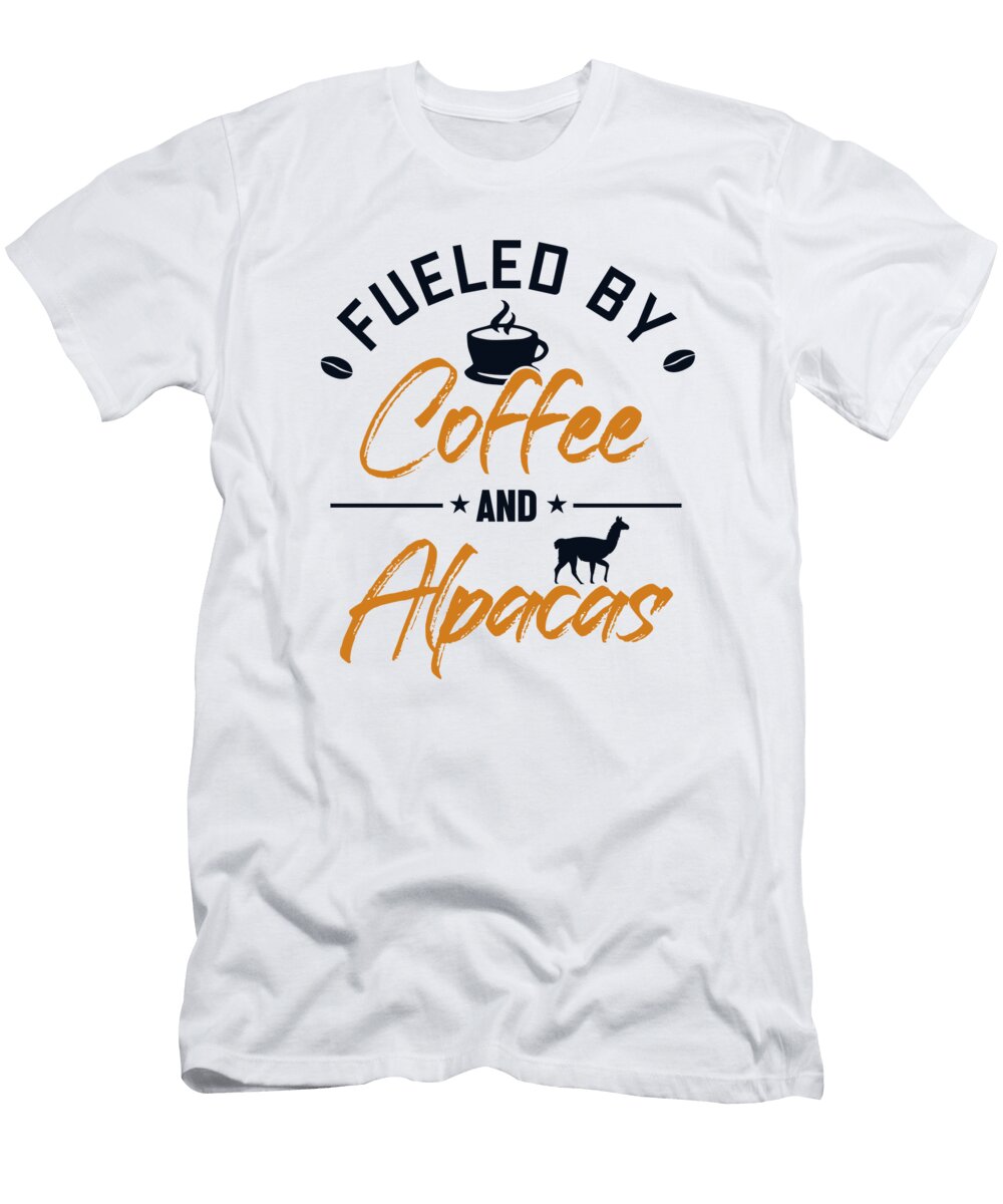 Fueled By Coffee and Alpacas Llama Vicuna Guanaco Alpaca Graphics Lab T-Shirt