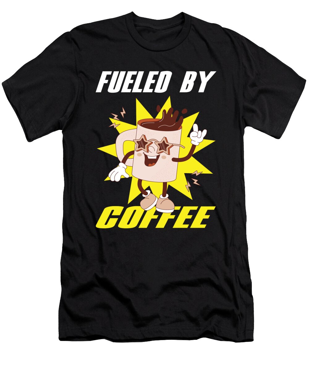 Fueled By Coffee Coffee Barista Espresso Steven Zimmer T-Shirt
