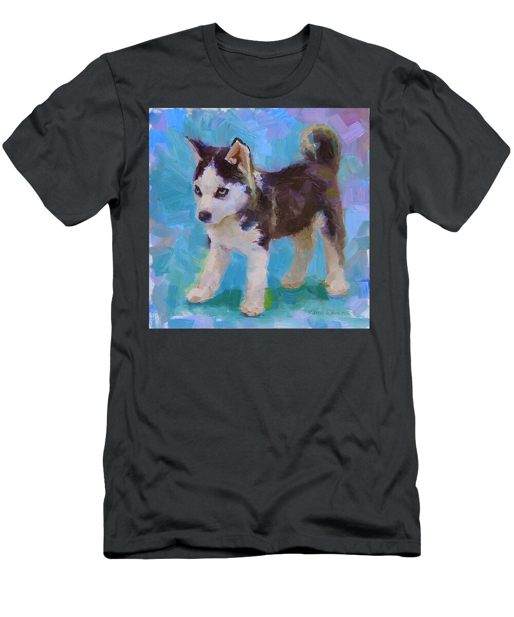 Full of It Alaskan Husky Sled Dog Puppy Karen Whitworth T-Shirt