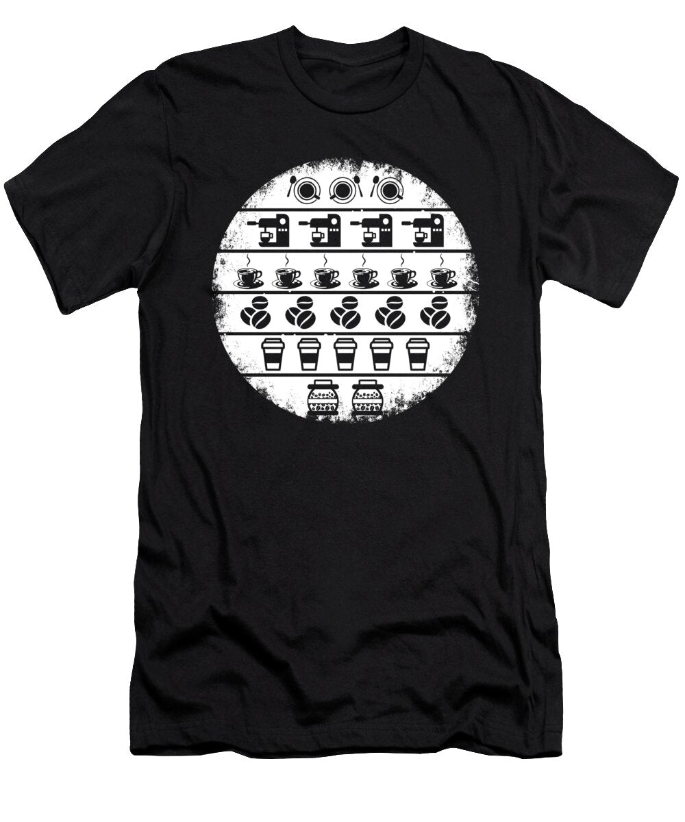 Fun Coffee Lover Gift Barista Gift Fun Coffee Addict Gift Idea Kanig Designs T-Shirt