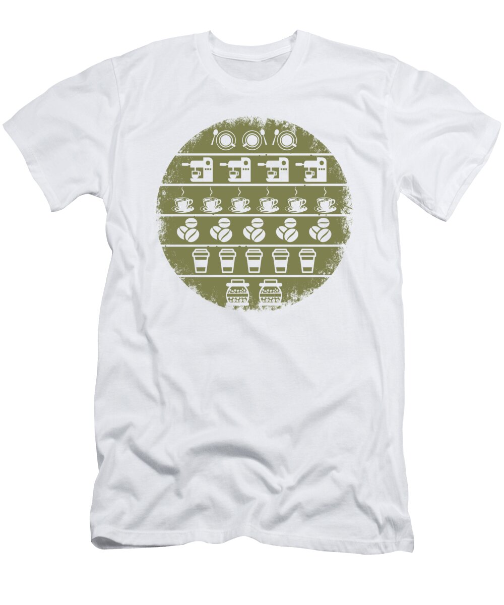 Fun Coffee Lover Gift Barista Gift Fun Coffee Addict Gift Kanig Designs T-Shirt