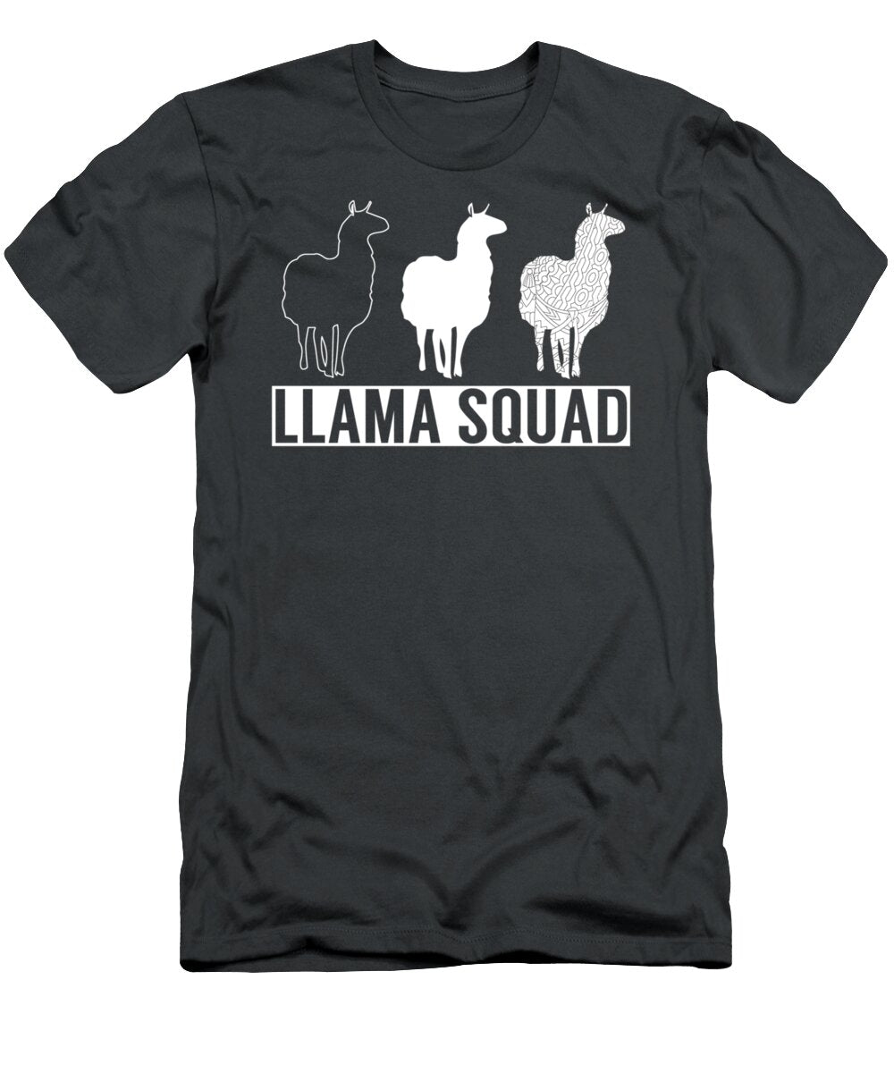 Funnny Llama Squad Alpaca Lovers Teacher Men Women Kids Eilidz Mccau T-Shirt