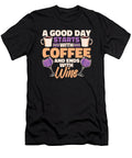 Funny a Good Day Starts with Coffee and Ends with Wine Crazy Squirrel T-Shirt
