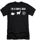 Funny Alpaca Farming Simple Man Lukas Davis T-Shirt
