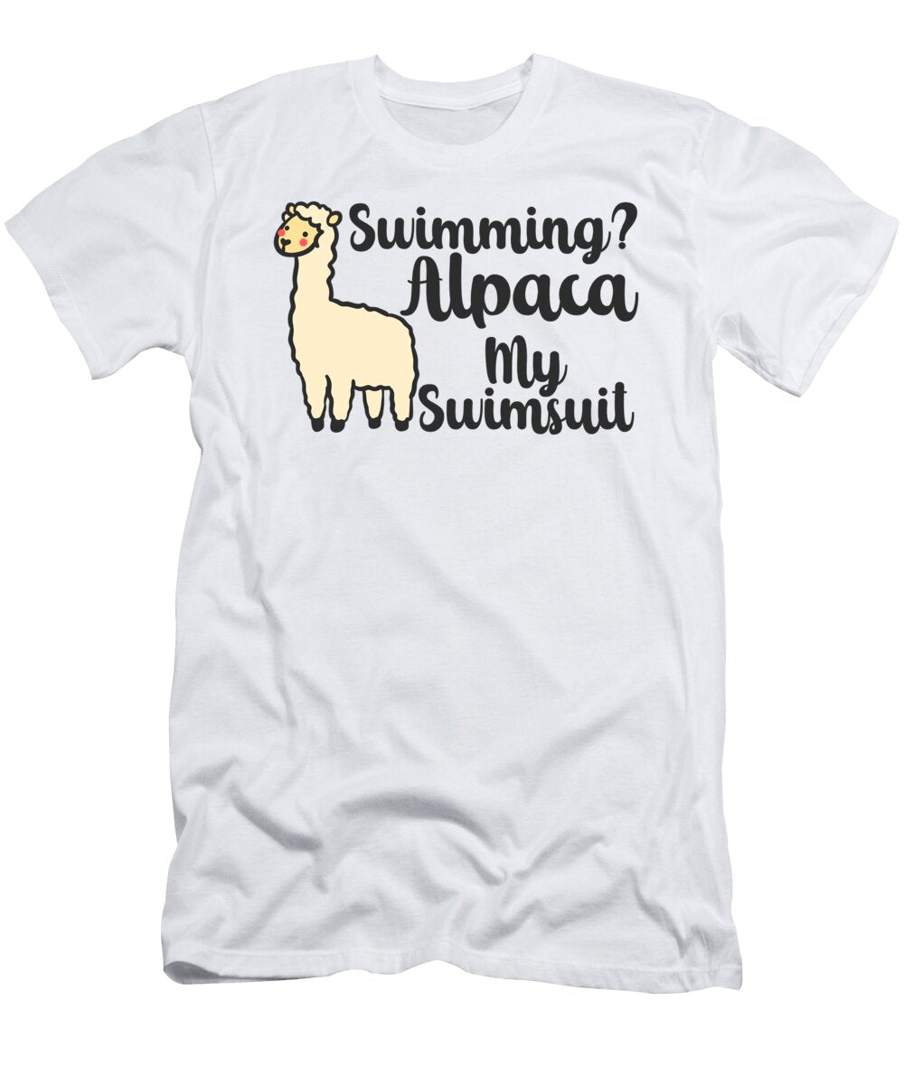 Funny Alpacas Swimmer Swimming Pool Alpaca Lover Swim Toms Store T-Shirt