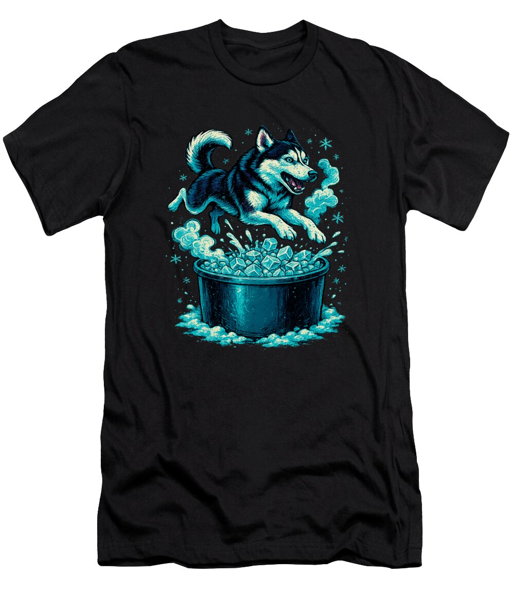 Funny Arctic Dog Energy for Cold Plunge Mindset Studi Alex T-Shirt