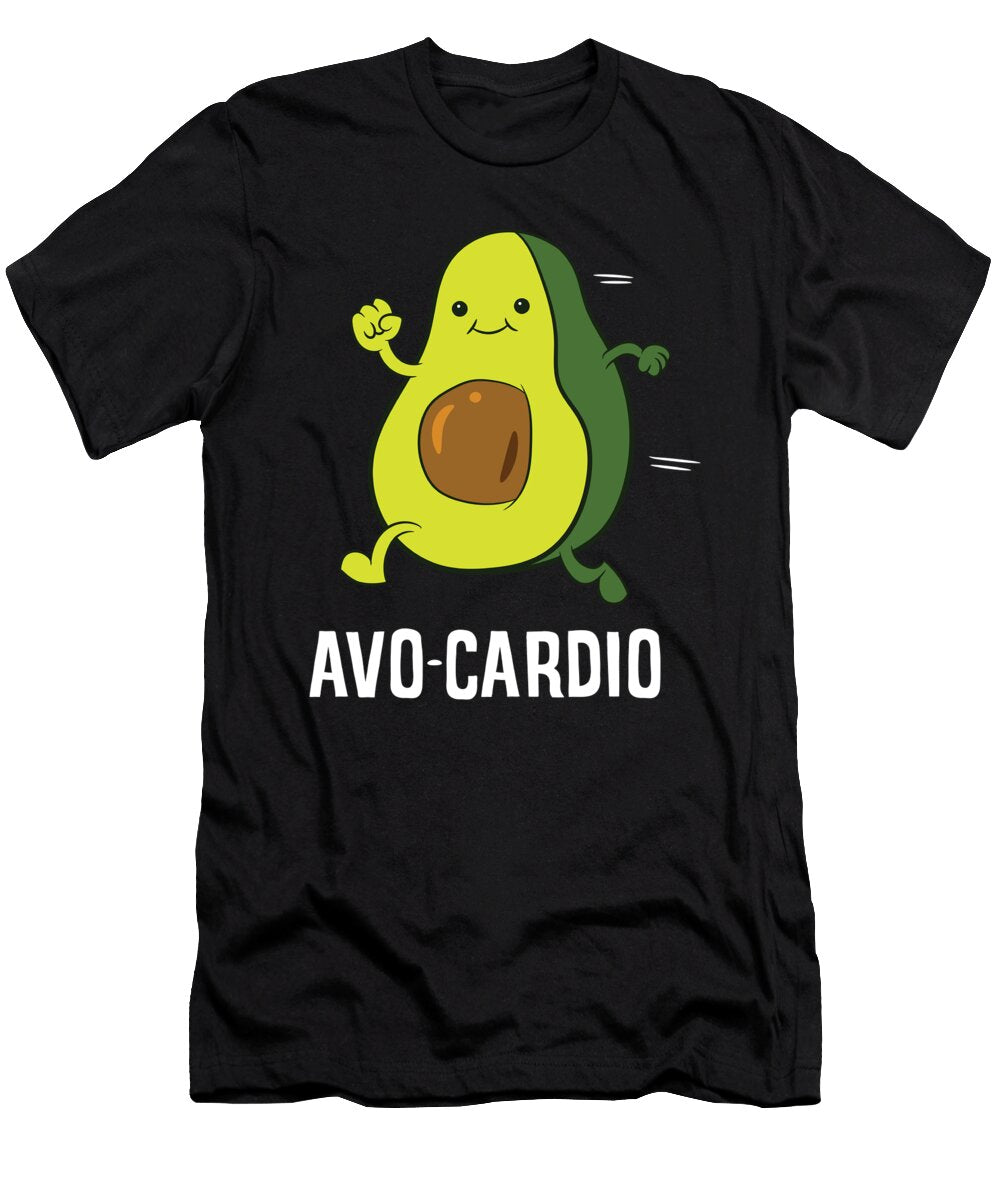 Funny Avo Cardio Avocado Fitness Exercise Avocado Avocardio Eq Designs T-Shirt