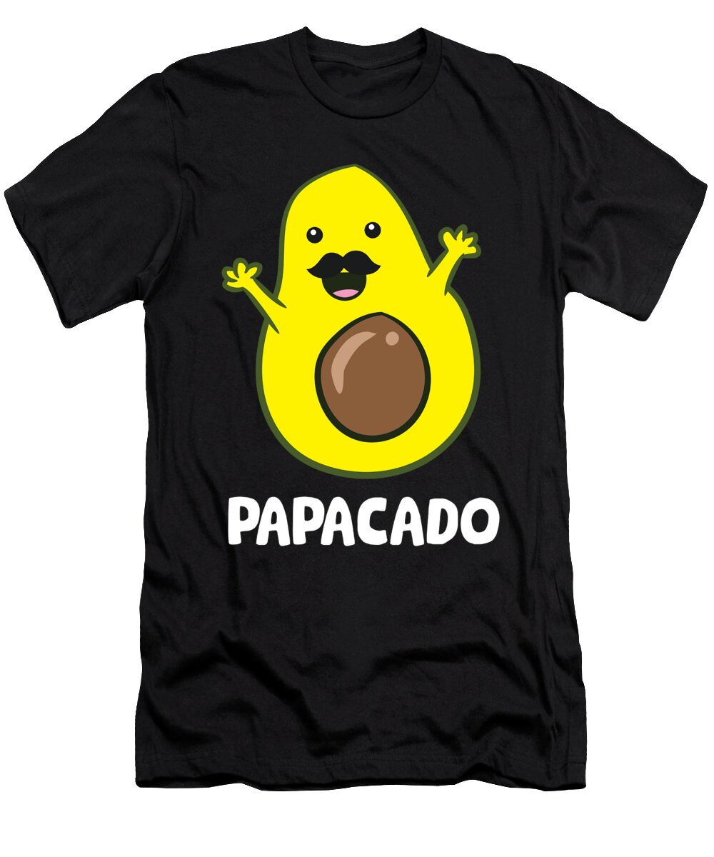 Funny Avocado Dad Vegan Guacamole Avocado Papacado Eq Designs T-Shirt