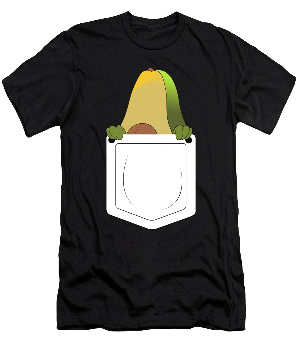 Funny Avocado Pocket Foodie Gift Muc Designs T-Shirt