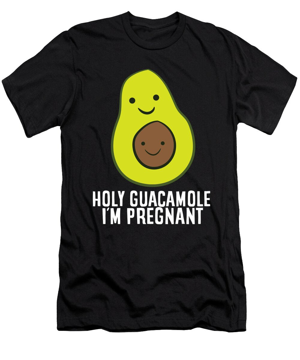 Funny Avocado Pregnancy Reveal Holy Guacamole Im Pregnant Eq Designs T-Shirt