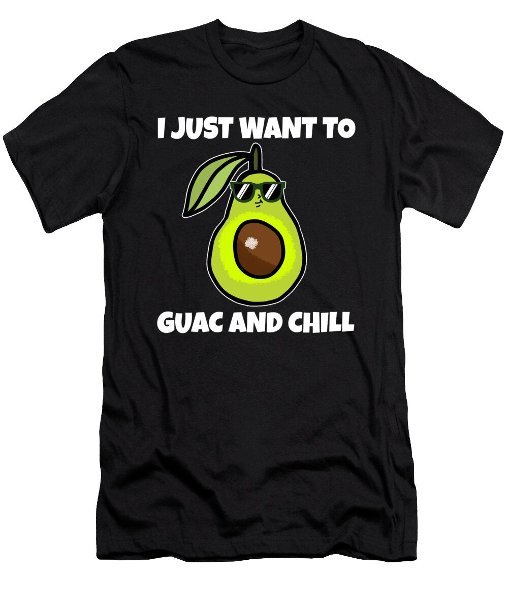 Funny Avocado Pun Want to Guac and Chill Kanig Designs T-Shirt