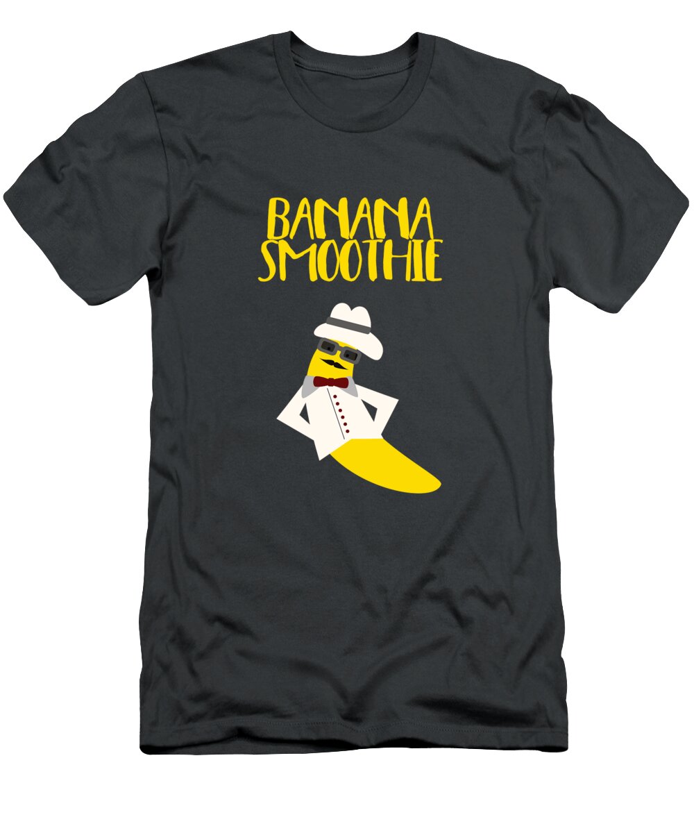 Funny Banana Smoothie with Text Barefoot Bodeez Art T-Shirt