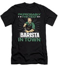 Funny Barista Caffeine Bean Cafe Coffee Artist Crazy Squirrel T-Shirt