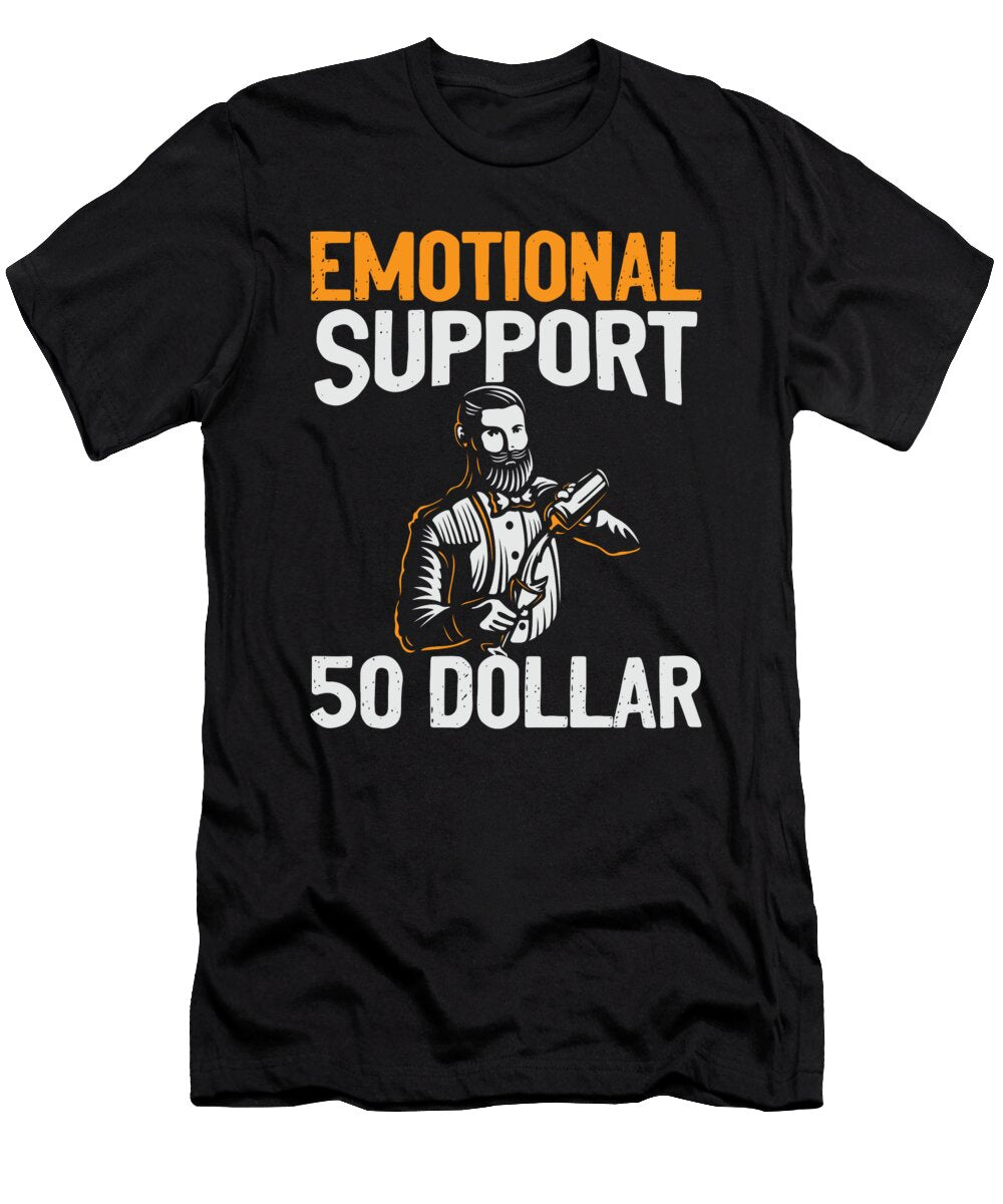 Funny Bartender Emotional Support Me T-Shirt