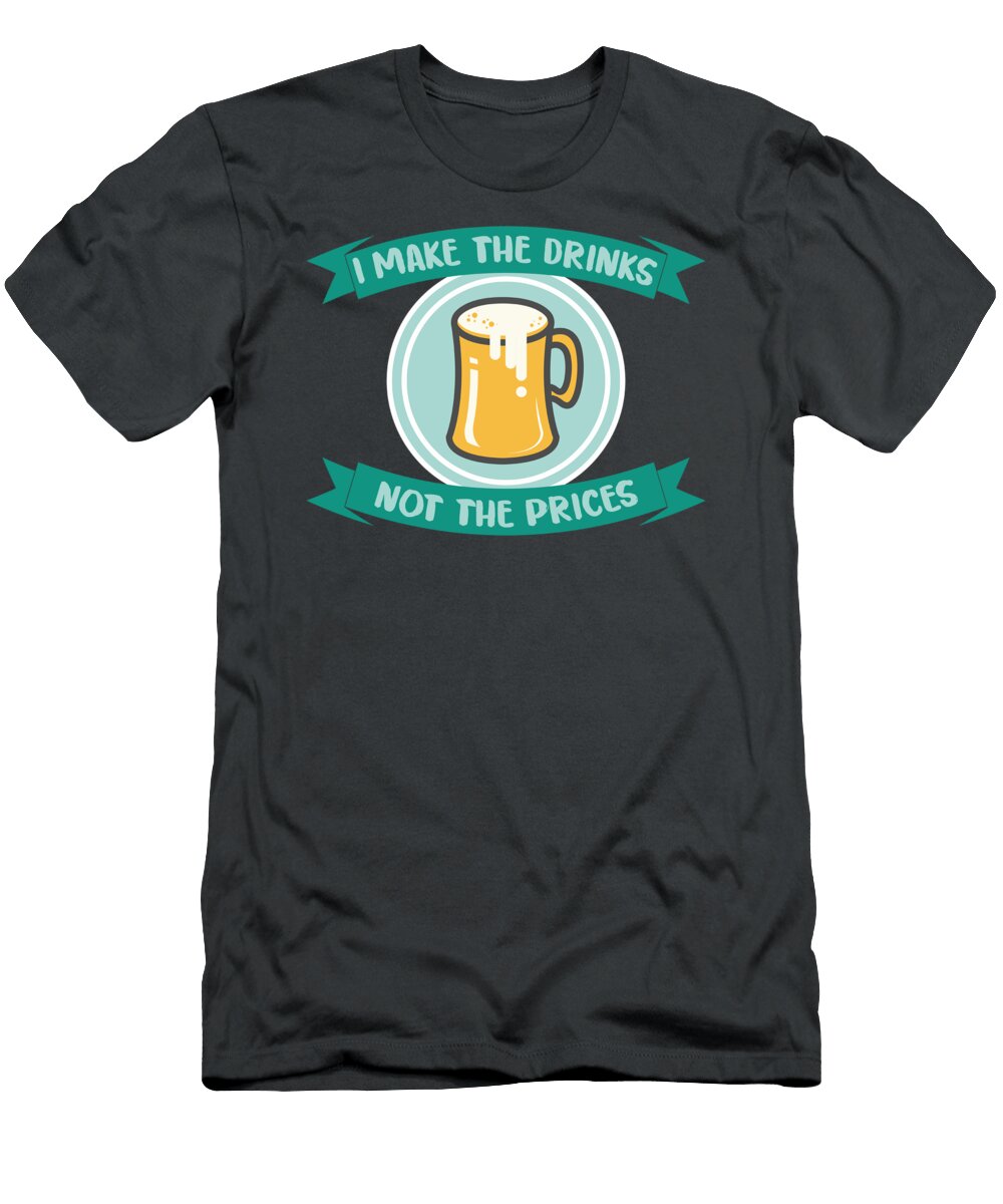 Funny Bartender for Men Women Mixologist Tapster Chef Crazy Squirrel T-Shirt
