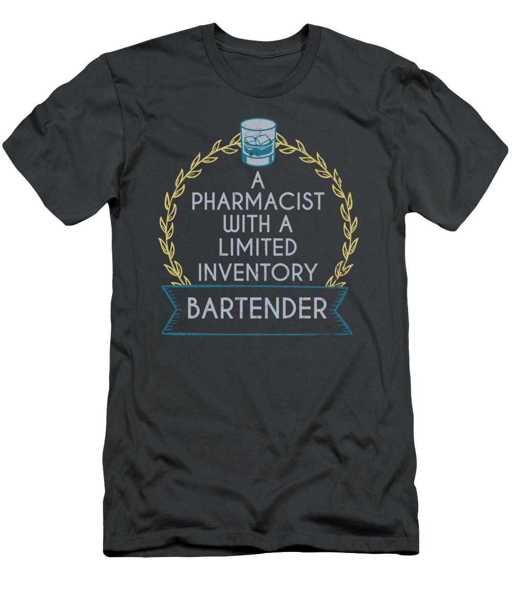 Funny Bartender for Men Women Tapster Chef Barman Crazy Squirrel T-Shirt